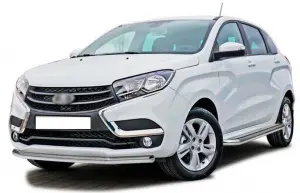 Защита переднего бампера Техно Сфера Труба d 63.5 мм, нержавейка для Лада XRAY