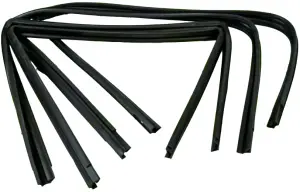 Комплект БРТ верхних рамочных уплотнителей опускных стекол боковых дверей для Шевроле Нива