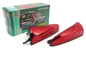 Задние дополнительные диодные фонари Тюн-Авто нового образца красные для Лада Ларгус