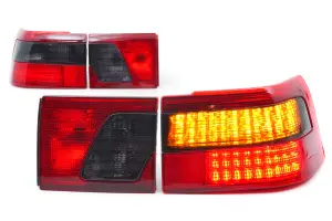 Задние фонари полностью светодиодные с анимацией Lexus, красно-тонированные для ВАЗ 2110