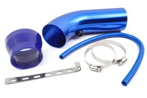 Патрубок впускной алюминиевый для фильтра нулевого сопротивления синий, 16-ти / 8-ми клапанный