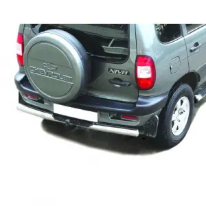 Защита Техно Сфера заднего бампера Труба с проступью d 76 мм, нержавейка для Шевроле Нива до 2009 г. в.