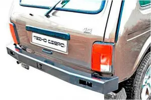 Бампер силовой Техно Сфера задний для Лада Нива 4x4, Нива 4х4 Урбан Чёрный мат