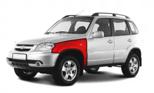 Крыло АвтоВАЗ переднее левое для Шевроле Нива после 2009 г. в. Крыло АвтоВАЗ переднее левое для Шевроле Нива после 2009 г. в.