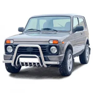 Защита переда Техно Сфера Низкая с усами, с дополнительной защитой двигателя нержавейка, d 63,5 мм для Лада Нива 4х4 Урбан Защита переда Техно Сфера Низкая с усами, с дополнительной защитой двигателя нержавейка, d 63,5 мм для Лада Нива 4х4 Урбан