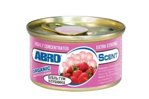Ароматизатор ABRO Organic консерва БубльГум-Клубника Buble Gum-Strawberries