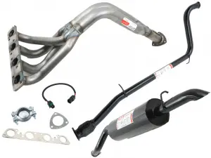 Выпускной комплект 4-2-1 резонатор труба с гофрой STT, 16V для Лада Гранта, Гранта FL седан, лифтбек