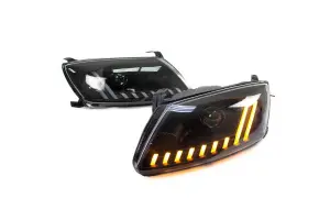 Передние блок-фары СЕВиЕМ в стиле AUDI BI-LED для Лада Гранта Передние блок-фары СЕВиЕМ в стиле AUDI BI-LED для Лада Гранта