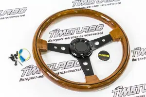 Руль PLASTWOOD MOMO в стиле Muscle Car с металлическим каркасом и отверстиями для ВАЗ 2101-2107, 2108-21099, 2113-2115, Лада Калина, Приора, Нива 4x4, Шевроле Нива до 2006 г. в. Руль PLASTWOOD MOMO в стиле Muscle Car с металлическим каркасом и отверстиями для ВАЗ 2101-2107, 2108-21099, 2113-2115, Лада Калина, Приора, Нива 4x4, Шевроле Нива до 2006 г. в.