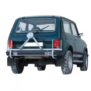 Кронштейн Техно Сфера запасного колеса усиленный, с защитой фонарей для Лада Нива 4x4 Чёрный мат Кронштейн Техно Сфера запасного колеса усиленный, с защитой фонарей для Лада Нива 4x4 Чёрный мат