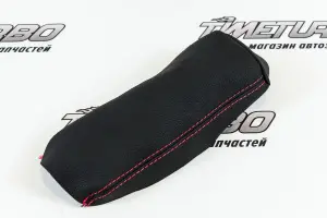 Обивка чехол для перетяжки подлокотника кожзам для Лада Приора Чёрная нить