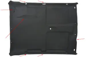 Уценка Потолок жесткий, черный для ВАЗ 21099, 2115 заломы