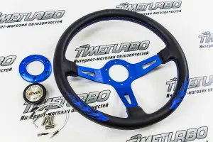 Руль Rtech пламя синий для ВАЗ