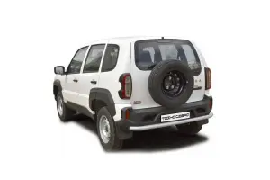 Защита заднего бампера Техно Сфера Коромысло d51 мм для Лада Нива Travel Чёрный мат