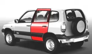 Дверь задняя АвтоВАЗ левая старого образца для Шевроле Нива до 2009 г.в. Дверь задняя АвтоВАЗ левая старого образца для Шевроле Нива до 2009 г.в.