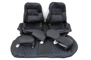 Обивка не чехлы на сиденья экокожа, Ромб для ВАЗ 2108-21099, 2113-2115
