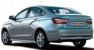 Защита заднего бампера Техно Сфера Труба d 51 мм для Лада Веста Чёрный мат