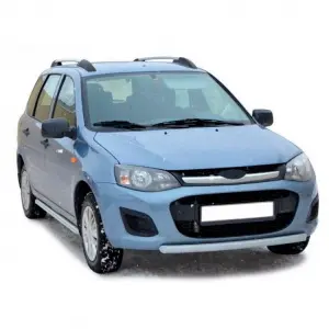 Защита Техно Сфера Труба переднего бампера для Лада Калина 2 Чёрный мат