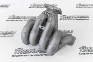 Турбоколлектор Stinger для турбины Garett 1752 фланец Т-25 для ВАЗ 2108-21099, 2113-2115, 2110-2112, Лада Приора с 16-ти клапанным двигателем объёмом 1.5-2.0 литра