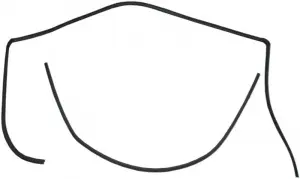 Уплотнитель стекла ветрового окна БРТ комплект верх+низ для Шевроле Нива