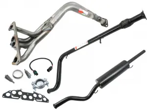 Выпускной комплект 4-2-1 резонатор труба с гофрой STT, 8V для ВАЗ 21099