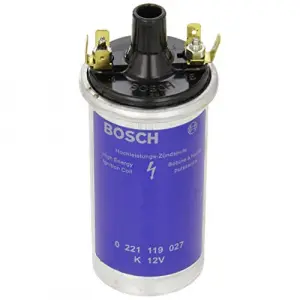 Катушка зажигания BOSCH 0 221 119 027 для ВАЗ 2101-2107, Лада Нива 4х4 карбюраторный двигатель Катушка зажигания BOSCH 0 221 119 027 для ВАЗ 2101-2107, Лада Нива 4х4 карбюраторный двигатель