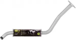 Глушитель дополнительный резонатор TRIALLI 2107 под катализатор, Сталь AS для ВАЗ 2107 с инжекторным двигателем