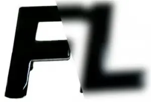 Эмблема шильдик с надписью FL чёрная глянцевая для Лада Гранта FL