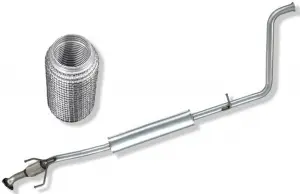 Резонатор CBD с усиленной гофрой нержавеющий, на 3 крючка для Лада Веста Евро-3-5, механическая/автоматическая КПП, 1.6 л, 1.8 л,  с 2018 г. в. и 2020 г. в. Резонатор CBD с усиленной гофрой нержавеющий, на 3 крючка для Лада Веста Евро-3-5, механическая/автоматическая КПП, 1.6 л, 1.8 л,  с 2018 г. в. и 2020 г. в.