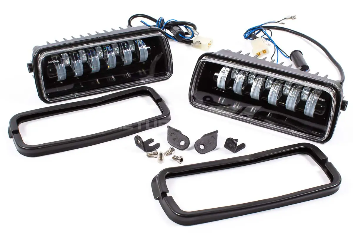 Подфарники LED диодные Sal-Man c бегающим повторителем, ДХО, дальний/ближний для Лада Нива 4x4