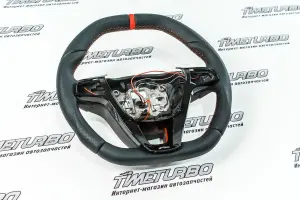 Руль анатомический Ferrum SPORT с обогревом для Лада Ларгус FL, Веста, XRAY Чёрная нить, Чёрный глянец Руль анатомический Ferrum SPORT с обогревом для Лада Ларгус FL, Веста, XRAY Чёрная нить, Чёрный глянец