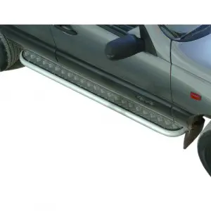 Пороги Техно Сфера с алюминиевым листом для Шевроле Нива до 2009 г. в. Чёрный мат