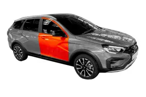 Дверь передняя правая в сборе для Лада Веста, Веста NG Cross Без покраски Дверь передняя правая в сборе для Лада Веста, Веста NG Cross Без покраски