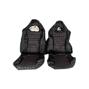 Обивка не чехлы сидений Recaro экокожа с тканью, Квадрат для ВАЗ 2108-21099, 2113-2115, Лада Нива 4х4 5-ти дверная Обивка не чехлы сидений Recaro экокожа с тканью, Квадрат для ВАЗ 2108-21099, 2113-2115, Лада Нива 4х4 5-ти дверная