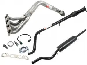 Выпускной комплект 4-2-1 резонатор труба с гофрой STT, 16V для ВАЗ 21099