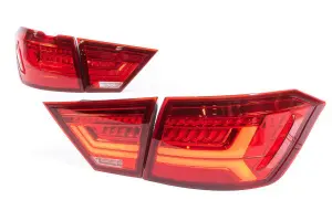 Светодиодные фонари в стиле AUDI, красные для Лада Веста Светодиодные фонари в стиле AUDI, красные для Лада Веста