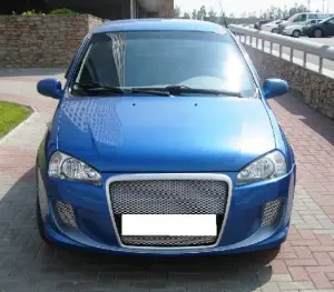 Передний бампер Я Робот для Лада Калина Без покраски Передний бампер Я Робот для Лада Калина Без покраски