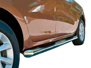 Защита порогов Техно Сфера Труба d76 мм, нержавейка для Лада XRAY Cross