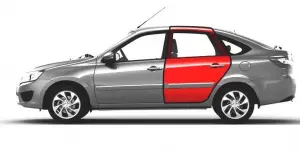 Задняя левая дверь АвтоВАЗ для Лада Гранта, Гранта FL лифтбек Задняя левая дверь АвтоВАЗ для Лада Гранта, Гранта FL лифтбек