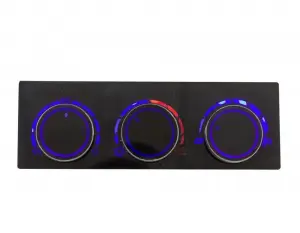 Диодная облицовка блока управления отопителем нового образца для ВАЗ 2110-2112 Синий