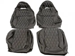 Обивка не чехлы сидений Recaro экокожа с алькантарой, Ромб для ВАЗ 2108-21099, 2113-2115, Лада Нива 4х4 5-ти дверная Обивка не чехлы сидений Recaro экокожа с алькантарой, Ромб для ВАЗ 2108-21099, 2113-2115, Лада Нива 4х4 5-ти дверная