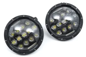 Светодиодные фары 130W, чёрные 13 диодов, 2 полосы, ДХО, повторитель для ВАЗ 2101, 2102, Лада Нива 4х4, Нива 4х4 Урбан, УАЗ 3303, 469, Хантер, Jeep Wrangler Светодиодные фары 130W, чёрные 13 диодов, 2 полосы, ДХО, повторитель для ВАЗ 2101, 2102, Лада Нива 4х4, Нива 4х4 Урбан, УАЗ 3303, 469, Хантер, Jeep Wrangler