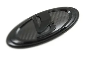 Эмблема Ладья Sal-Man Sport на карбоне чёрная, лакированная для Лада Гранта