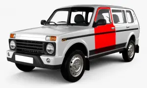 Передняя левая дверь АвтоВАЗ для Лада Нива, Урбан 5-ти дверная Передняя левая дверь АвтоВАЗ для Лада Нива, Урбан 5-ти дверная