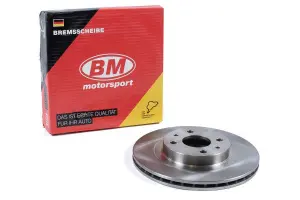 Тормозной диск BM-MOTORSPORT передний R14, вентилируемый для для ВАЗ 2110-2112, Лада Калина, Калина 2, Приора, Приора 2, Гранта