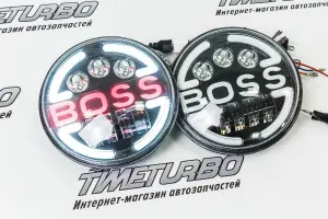 Светодиодные фары BOSS ДХО, линза, повторитель для ВАЗ 2101, 2102, Лада Нива 4х4, Нива 4х4 Урбан, УАЗ 3303, 469, Хантер, Jeep Wrangler Светодиодные фары BOSS ДХО, линза, повторитель для ВАЗ 2101, 2102, Лада Нива 4х4, Нива 4х4 Урбан, УАЗ 3303, 469, Хантер, Jeep Wrangler