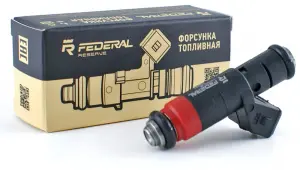 Форсунка топливная Federal Reserve тонкая для ВАЗ 2110-2112, 2113-2115, Лада Калина, Нива 4х4, Шевроле Нива с 8-ми клапанным двигателем Форсунка топливная Federal Reserve тонкая для ВАЗ 2110-2112, 2113-2115, Лада Калина, Нива 4х4, Шевроле Нива с 8-ми клапанным двигателем