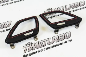Распродажа Накладки на дефлекторы отопителя экокожа для Лада Веста Чёрная нить Распродажа Накладки на дефлекторы отопителя экокожа для Лада Веста Чёрная нить