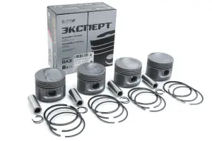 Распродажа Поршни МоторДеталь ЭКСПЕРТ 2110 в сборе с пальцами и кольцами для ВАЗ 2110-2112 с двигателем ВАЗ 2110 82.0 мм, Группа C