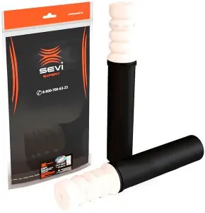 Распродажа Буферы СЭВИ ЭКСПЕРТ хода сжатия задней подвески с кожухом для Лада Ларгус, XRAY, Renault Logan, Sandero, Duster